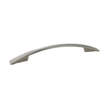 Crown 6-3/4" Modern Bow Cabinet Pull with 5" Center to Center Satin Nickel Finish CHP82104SN
